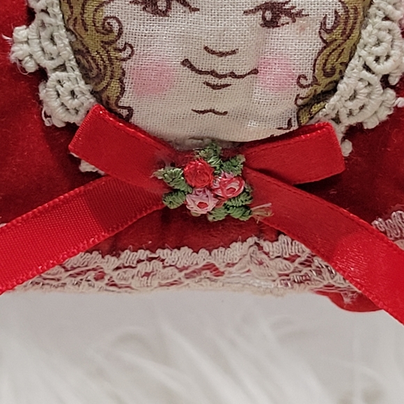 Kurt Adler 70s vintage velvet cloth Angel Christmas ornament - Picture 5 of 8